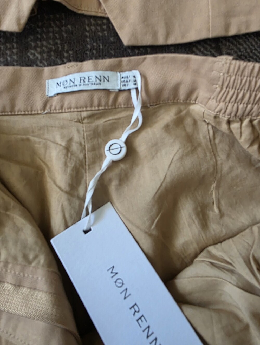 Two Piece Mon Renn Lisle Pant Set In Biscuit - Picture 9 of 12